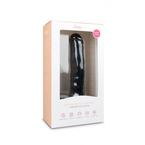 Черный фаллоимитатор Realistic Dildo - 29,5 см.