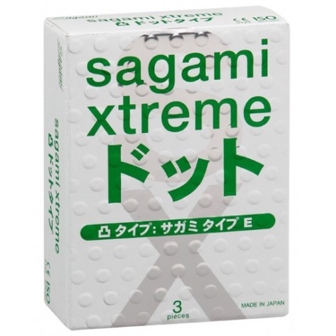 Презервативы Sagami Xtreme SUPER DOTS с точками - 3 шт.