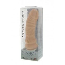 Вибратор-реалистик с богатым рельефом PURRFECT SILICONE CLASSIC MINI - 16 см.